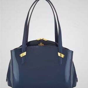 OrYANY PATENT LEATHER SATCHEL HANDBAG  Karina
Gorgeous shape.